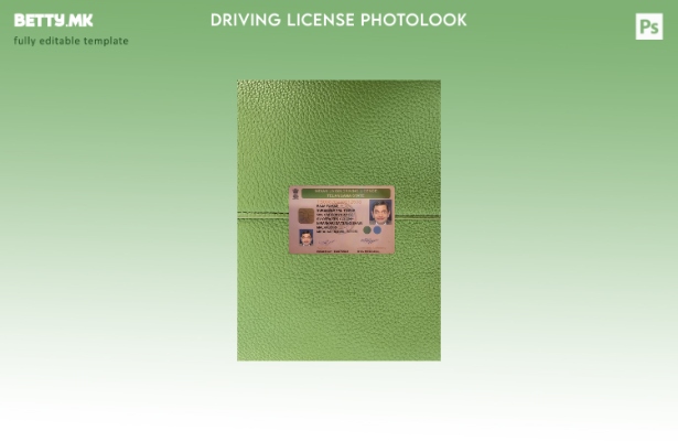 Модерен стил на Индија Телангана државна возачка дозвола со фото изглед преден ш